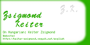 zsigmond keiter business card